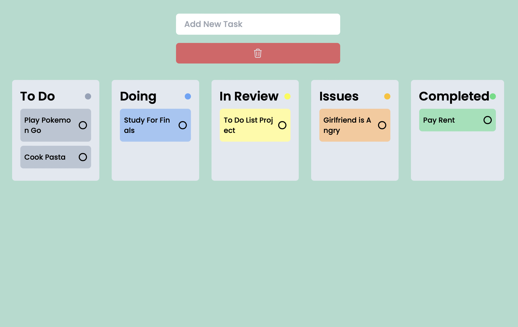 Kanban Board Web Screenshot